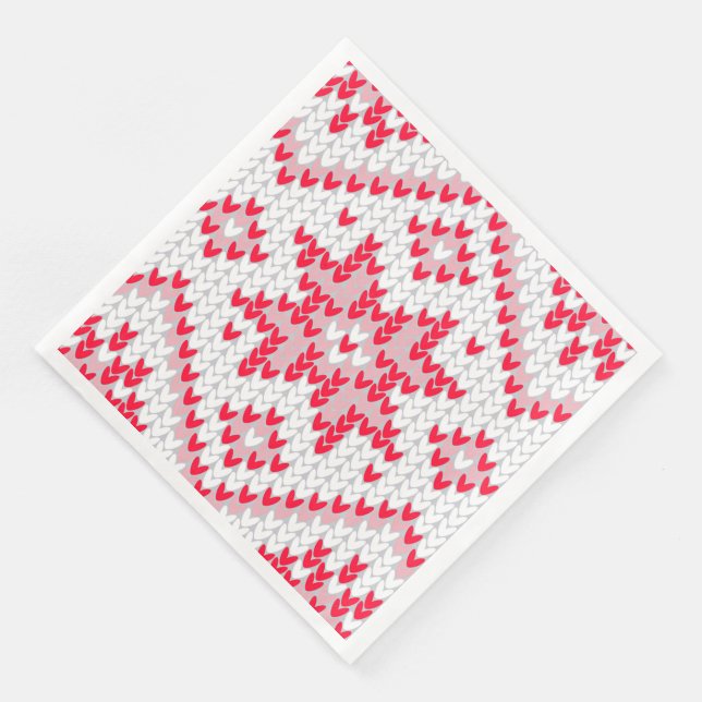 Weihnachts Sweater Strick Red Snowflake Serviette (Ecke)