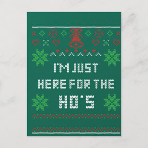Weihnachts-Sweater Weihnachten Ich bin nur für die Postkarte