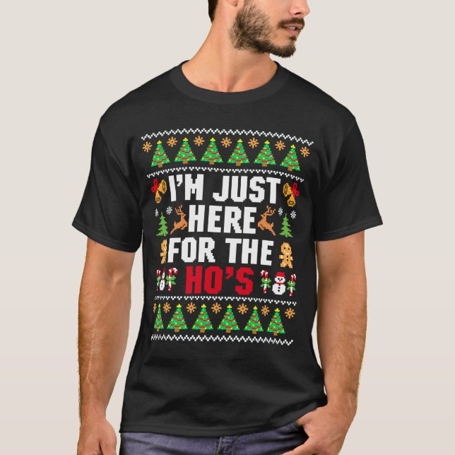 Weihnachts-Sweater Weihnachten Ich bin nur für die T-Shirt (Vorderseite)