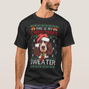 Weihnachts-Sweater Weihnachtsmann Englisch Springe T-Shirt