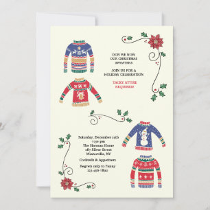Weihnachts-Sweaters Feiertag Einladung