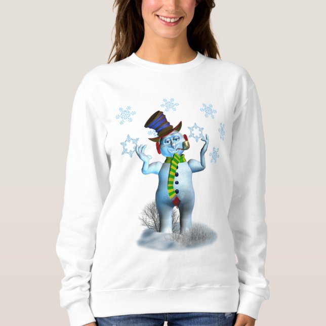 Weihnachts-Sweatshirt mit Snowman Sweatshirt (Vorderseite)