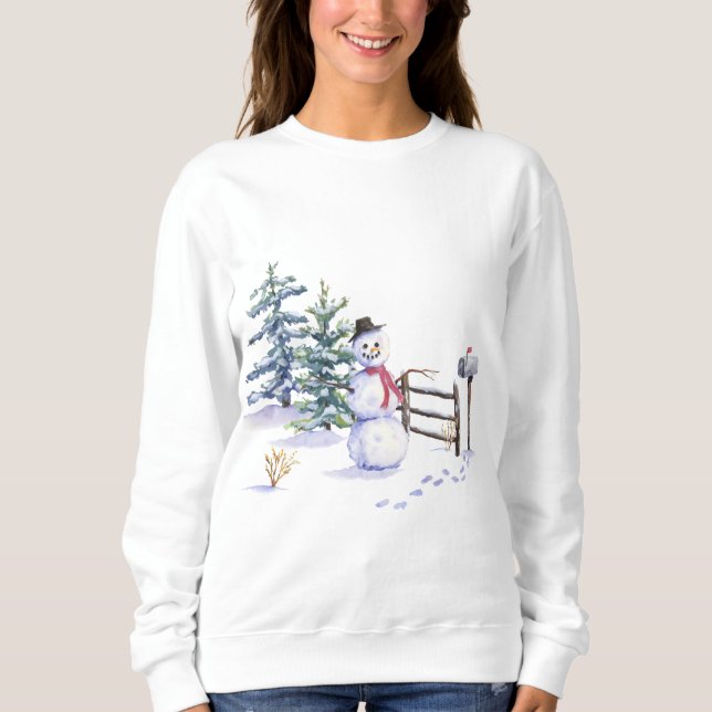 Weihnachts-Sweatshirt mit Snowman Sweatshirt (Vorderseite)