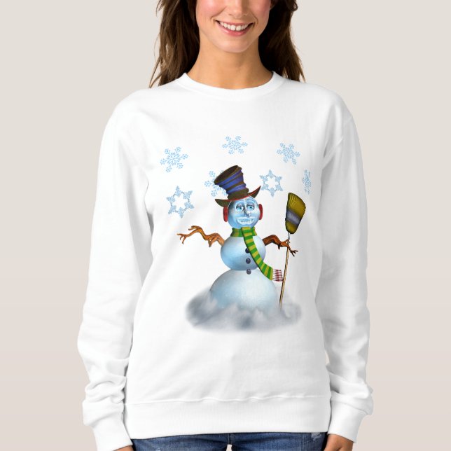 Weihnachts-Sweatshirt mit Snowman Sweatshirt (Vorderseite)