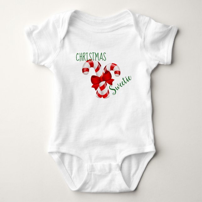 Weihnachts Sweetie Baby Bodysuit Baby Strampler (Vorderseite)