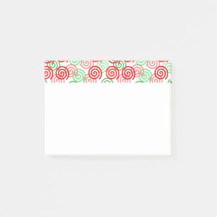 Weihnachts-Swirls Post-it Klebezettel