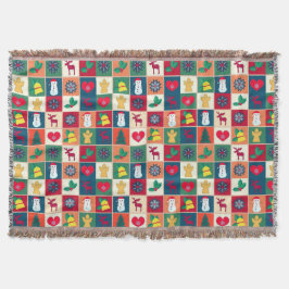 Weihnachts-Symbol-Muster Xmas Decke