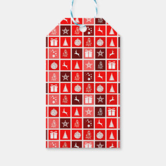 Weihnachts-Symbol rote Quadrate Holiday Art Klassi Geschenkanhänger