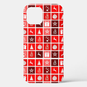 Weihnachts-Symbol rote Quadrate Urlaubskunst Klass Case-Mate iPhone Hülle