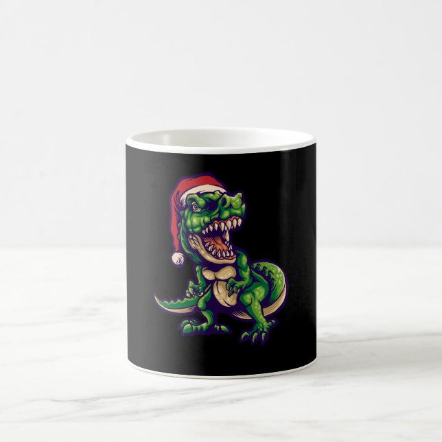 Weihnachts T-rex Dinosaur | Dinosaurier-Design Kaffeetasse (Mittel)