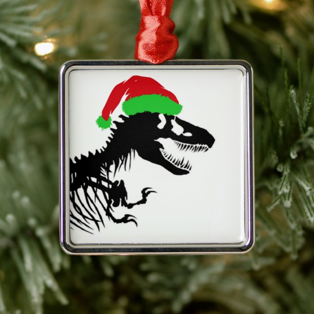 Weihnachts T-Rex Ornament Aus Metall (Baum)