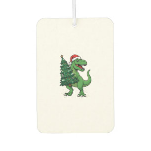 Weihnachts-T-Rex trägt Weihnachtsbaum Autolufterfrischer