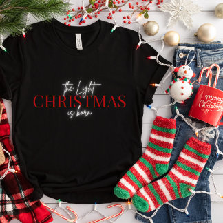 Weihnachts-T - Shirt für Frauen Licht ist Geboren