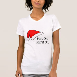 Weihnachts-T-Shirt für Frauen 'Mütze auf. Stimmung T-Shirt
