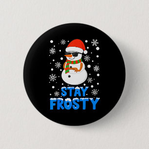 Weihnachts-T-Shirt Lustiger Frostiger Weihnachten Button