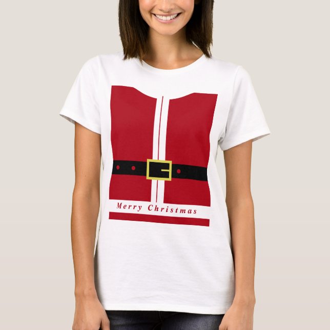 Weihnachts-T - Shirt Santa Claus Belt (Vorderseite)
