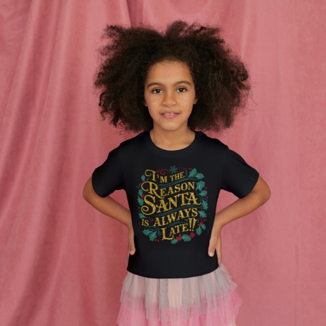 Weihnachts-T-Shirts | Grund Santa immer zu spät Baby T-shirt (Von Creator hochgeladen)