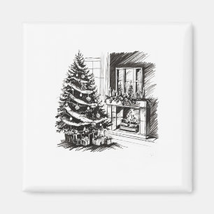 Weihnachts-T-Shirts Weihnachten Weihnachten-Skizze Magnet