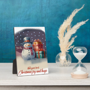 Weihnachts-Tablett-Plakette mit Staffelei Fotoplatte