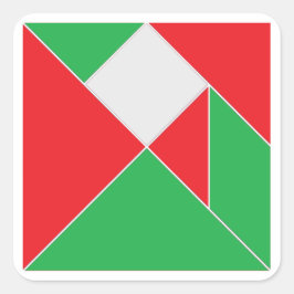 Weihnachts Tangram Puzzle Stickers