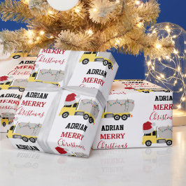 Weihnachts-Tanker LKW Geschenkpapier