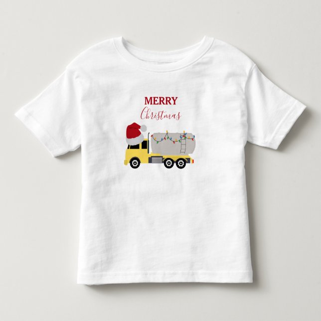 Weihnachts-Tanker LKW Kleinkind T-shirt (Vorderseite)