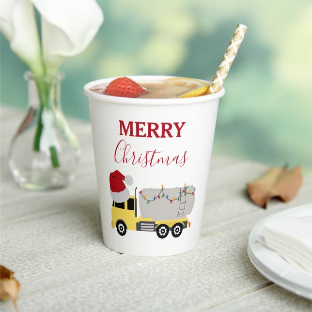 Weihnachts-Tanker LKW Pappbecher (In Situ)
