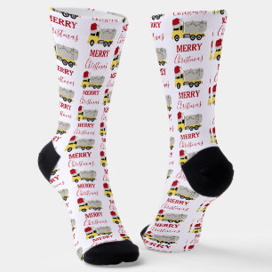 Weihnachts-Tankwagen-Transport-LKWs Socken