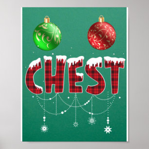 Weihnachts-Tannenbaum-Weihnachten Rot Kariert Pass Poster