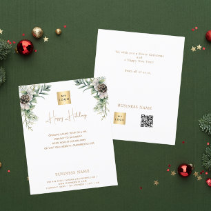 Weihnachts-Tannenzapfen-QR-Geschäftsförderung Flyer
