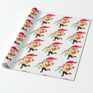 Weihnachts-Tanzfox Custom Geschenkpapier