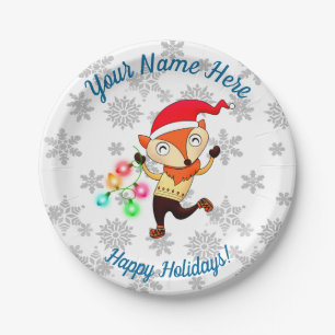 Weihnachts Tanzfox Custom Pappteller