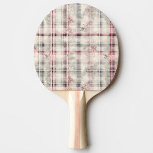 Weihnachts-Tartan-Blumendesign Serie #13 Tischtennis Schläger