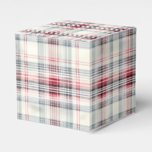 Weihnachts-Tartan-Blumendesign Serie #24 Geschenkschachtel