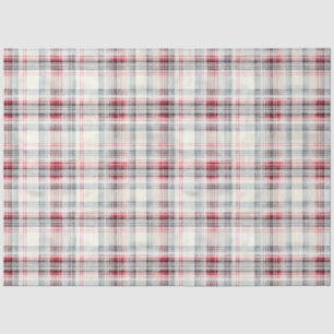 Weihnachts-Tartan-Blumendesign Serie #24 Seidenpapier