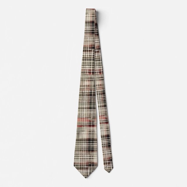 Weihnachts-Tartan-Blumendesign-Serie #2 Krawatte (Vorderseite)