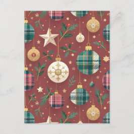 Weihnachts-Tartan Feiertagspostkarte