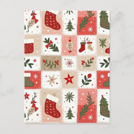 Weihnachts-Tartan Feiertagspostkarte