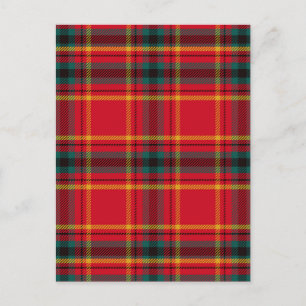 Weihnachts-Tartan Kariert Postkarte