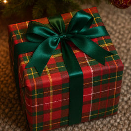 Weihnachts-Tartan Rot und Grün Geschenkpapier