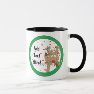 Weihnachts-Tasse 11 oz. Reindeer personalisieren Tasse