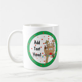 Weihnachts-Tasse 11 oz. Reindeer personalisieren Tasse