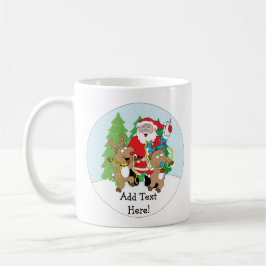 Weihnachts-Tasse 11 oz. Santa Reindeer personalize Kaffeetasse