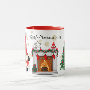 Weihnachts-Tasse - Gnome & Weihnachtsbaum. bearbei Tasse