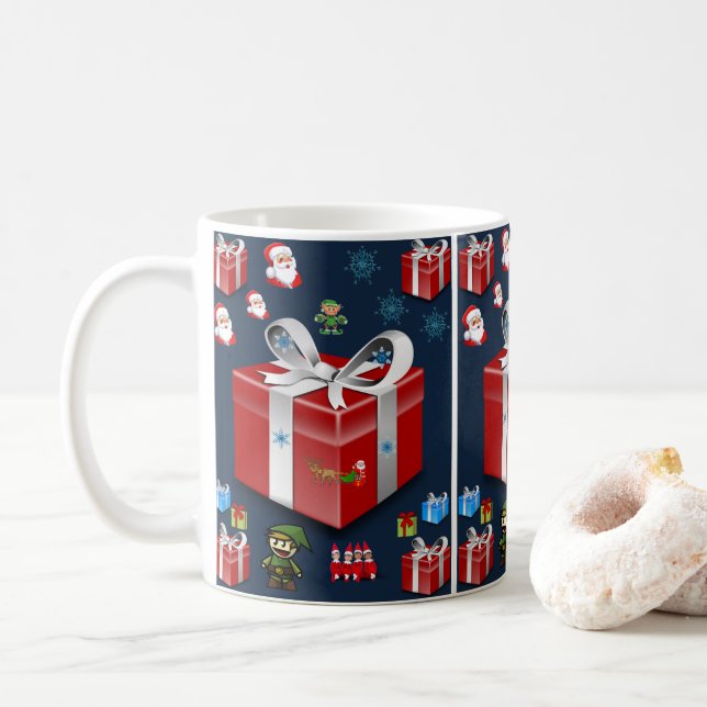 Weihnachts-Tasse Kaffeetasse (Mit Donut)