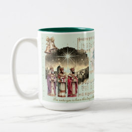 Weihnachts-Tasse Krippe Drei Könige Zweifarbige Tasse