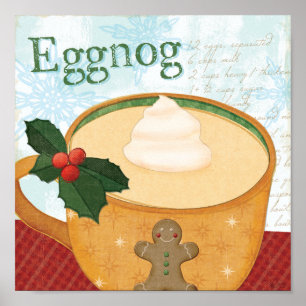 Weihnachts-Tasse mit Eggnog Poster