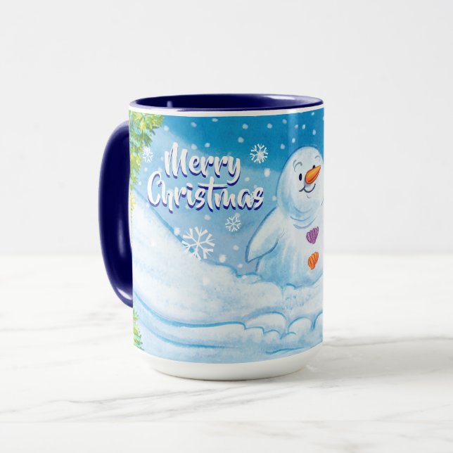 Weihnachts-Tasse, PingPing Pinguin & Snowman. Tasse (Vorderseite Links)