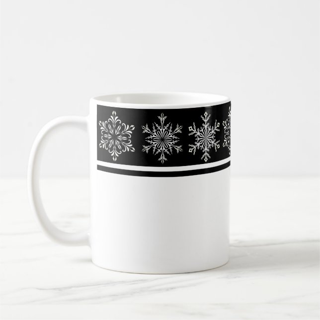 Weihnachts-Tasse-Schneeflocken Kaffeetasse (Links)