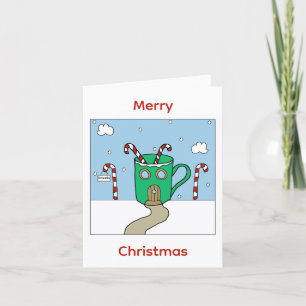 Weihnachts-Tasse Süßigkeiten-Shop-Karte Karte